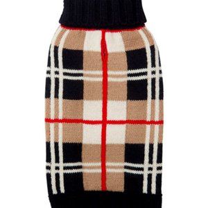 Camel Multicolored Plaid Sweater